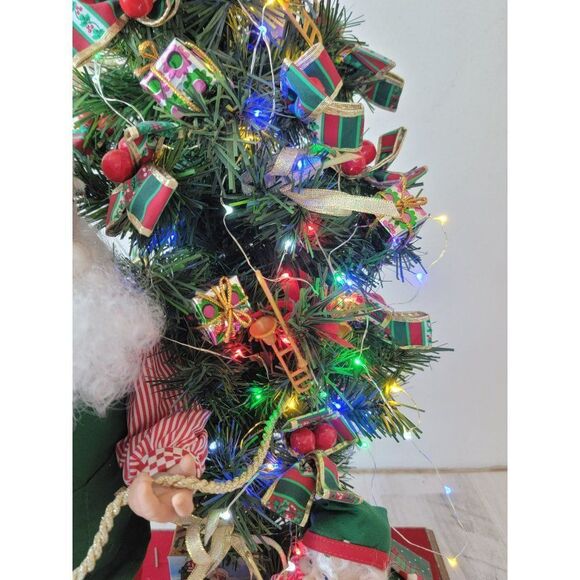 Holiday Creations 1993 Santa Claus tree animated elf kid Xmas present - Picture 10 of 16